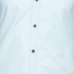 Pre Owned Dolce & Gabbana Light Blue Cotton Button Front Gold Label Shirt S