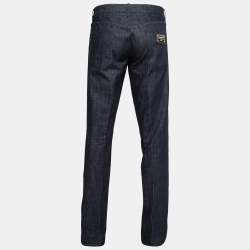 مملوكة مسبقًا بنطلون جينز دولتشي أند غابانا فيت 12 دينم أزرق مقاس كبير جدًا - إكس لارج الخصر 36" 