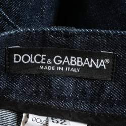 مملوكة مسبقًا بنطلون جينز دولتشي أند غابانا فيت 12 دينم أزرق مقاس كبير جدًا - إكس لارج الخصر 36" 