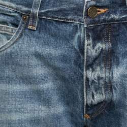 Pre Owned بنطلون جينز دولتشي أند غابانا 16 دينم أزرق نمط ممزق كلاسيك فيت مقاس متوسط - ميديوم الخصر 32" 