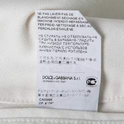 Pre Owned Dolce & Gabbana Off White Cotton Single Breasted Blazer XL