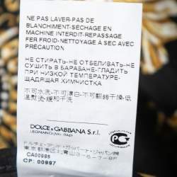 مملوكة مسبقًا Dolce & Gabbana Black Sacred Heart Print Cotton Bermuda Shorts L  