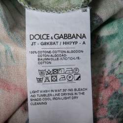 Pre Owned Dolce & Gabbana Multicolor Giardino Printed Cotton Crewneck T-Shirt M