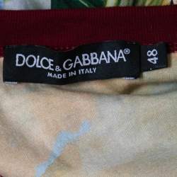 Pre Owned Dolce & Gabbana Multicolor Giardino Printed Cotton Crewneck T-Shirt M
