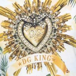 Pre Owned Dolce & Gabbana Multicolor Giardino Printed Cotton Crewneck T-Shirt M