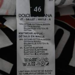 Pre Owned Dolce & Gabbana Multicolor Army Collection Printed Cotton Crewneck T-Shirt S