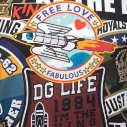 Pre Owned Dolce & Gabbana Multicolor Army Collection Printed Cotton Crewneck T-Shirt S