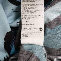 مملوكة مسبقًا Dolce & Gabbana Blue Printed Cotton Short Sleeve T-Shirt M