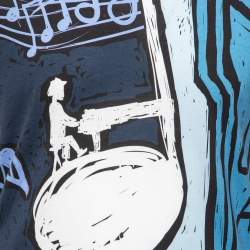 مملوكة مسبقًا Dolce & Gabbana Blue Printed Cotton Short Sleeve T-Shirt M