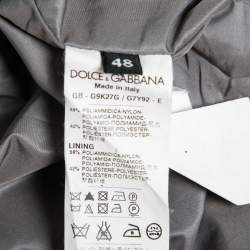 Pre Owned Dolce & Gabbana Blue Synthetic Zip-Front Jacket M 