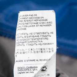 Pre Owned Dolce & Gabbana Blue Synthetic Zip-Front Jacket M 