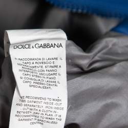 Pre Owned Dolce & Gabbana Blue Synthetic Zip-Front Jacket M 