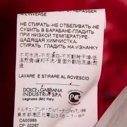 Pre Owned Dolce & Gabbana Red Synthetic Zip-Front Jacket M