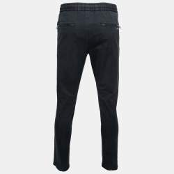 Pre Owned Dolce & Gabbana Black Cotton Jogger Pants S Waist 28"