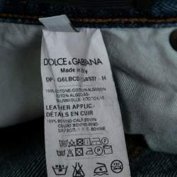 Pre Owned Dolce & Gabbana Blue Denim Classic 16 Distressed Jeans Waist 34"