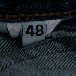 Pre Owned Dolce & Gabbana Blue Denim Classic 16 Distressed Jeans Waist 34"