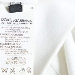مملوكة مسبقًا Dolce & Gabbana White Cotton Lace Trim Hooded Sweatshirt S