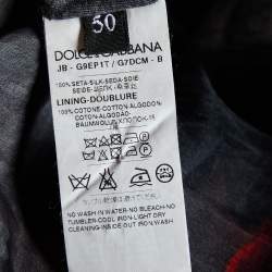 Dolce & Gabbana Red Bull & Polka Dot Printed Silk Hooded Sweatshirt L