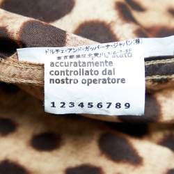 Pre Owned Dolce & Gabbana Brown Leopard Print Cotton Slim Fit Shirt M