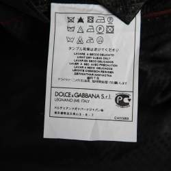 مملوكة مسبقًا Dolce & Gabbana Black Crepe Wool Tailored Sicilia Suit M 