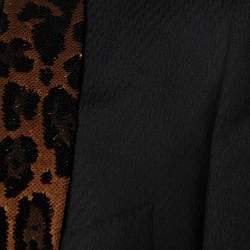 Pre Owned Dolce & Gabbana Black Wool & Silk Sequin Embellished Blazer M