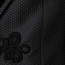 مملوكة مسبقًا Dolce & Gabbana Black Polka Dot Silk Blend Blazer M