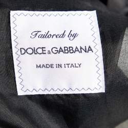 مملوكة مسبقًا Dolce & Gabbana Black Polka Dot Silk Blend Blazer M