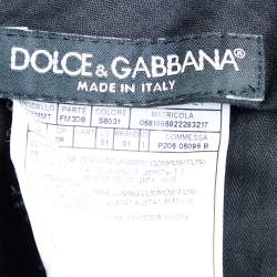 مملوكة مسبقًا Dolce & Gabbana Black Textured Wool & Silk Pants M