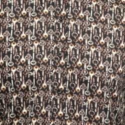 Pre Owned Dolce & Gabbana Black Key Print Cotton Button Front Shirt XL