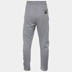 مملوكة مسبقًا Dolce & Gabbana Grey Cotton Knit Joggers L