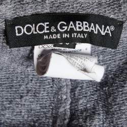 مملوكة مسبقًا Dolce & Gabbana Grey Cotton Knit Joggers L