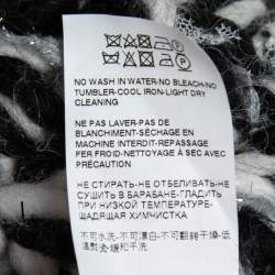 Pre Owned Dolce & Gabbana White & Black Wool Knitted Sweater M