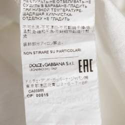 مملوكة مسبقًا Dolce & Gabbana White Cotton Logo Patched T-Shirt 2XL