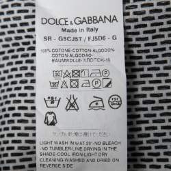 مملوكة مسبقًا Dolce & Gabbana White & Black Polka Dotted Cotton Shirt M
