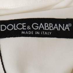 Pre Owned Dolce & Gabbana Ecru Cotton Button Front Shirt M