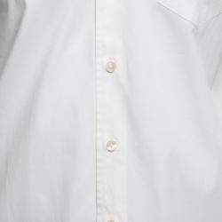 Pre Owned Dolce & Gabbana Ecru Cotton Button Front Shirt M