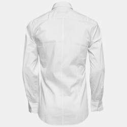 Pre Owned Dolce & Gabbana Ecru Cotton Button Front Shirt M