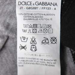 Pre Owned Dolce & Gabbana Black Jersey Marlon Brando Print Crewneck T-Shirt L