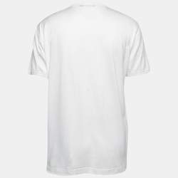 Pre Owned Dolce & Gabbana White Cotton Logo Embroidered T-Shirt 2XL