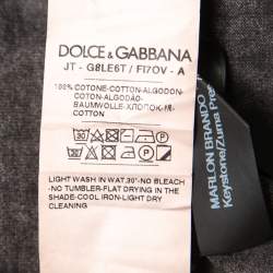 Pre Owned Dolce & Gabbana Black Printed Cotton Short Sleeve T-Shirt M