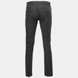 Pre Owned Dolce & Gabbana Dark Grey Faded Denim Jeans S Waist 31"