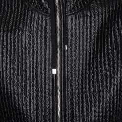 Pre Owned Dolce & Gabbana Black Quilted  Synthetic Hooded Jacket 3XL