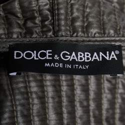 Pre Owned Dolce & Gabbana Black Quilted  Synthetic Hooded Jacket 3XL