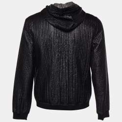 Pre Owned Dolce & Gabbana Black Quilted  Synthetic Hooded Jacket 3XL