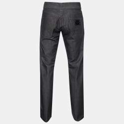 Pre Owned Dolce & Gabbana Black Denim Straight Leg 16 Fit Jeans XL