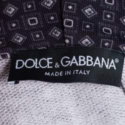 Pre Owned Dolce & Gabbana Grey Chinese Dragon Printed Cotton Knit Hoodie XL