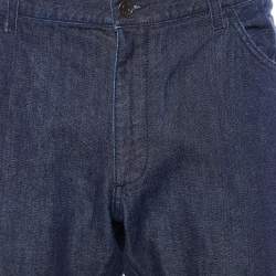 Pre Owned Dolce & Gabbana 16 Dark Blue Denim Regular Fit Jeans 3XL/Waist 41"