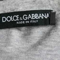 Pre Owned Dolce & Gabbana  Grey Printed Cotton Short Sleeve T-Shirt XL