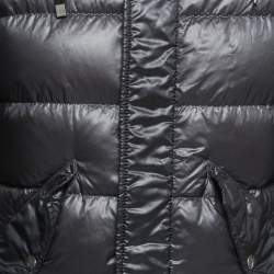 Pre Owned Dolce & Gabbana Dark Grey Nylon Hooded Puffer Jacket S