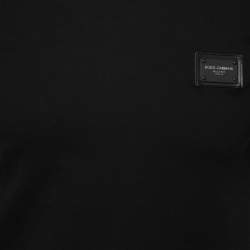 Pre Owned Dolce & Gabbana Black Cotton Crew Neck T-Shirt S
